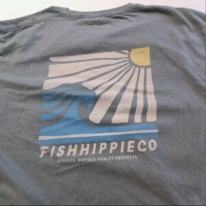 Graphic Tee in Blue and Yellow